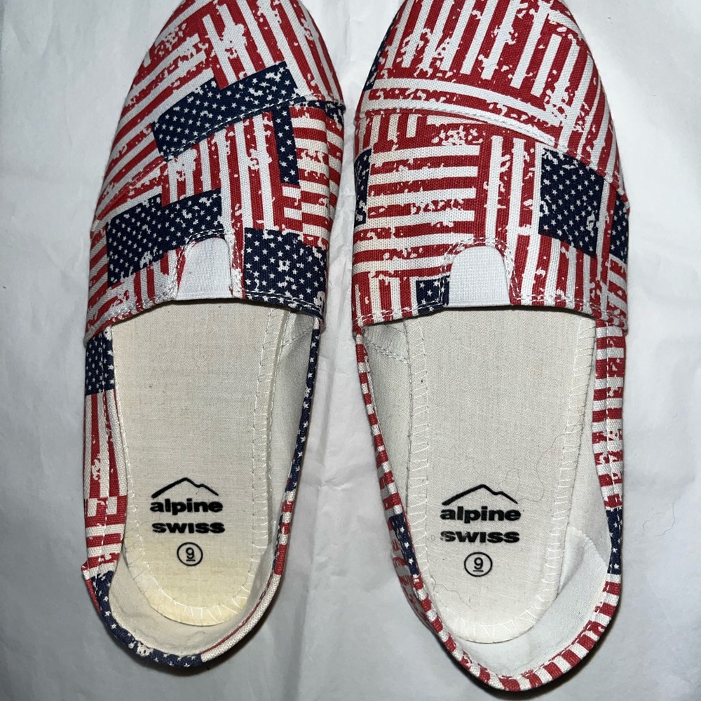 Casual Canvas Patriotic Flat Shoe